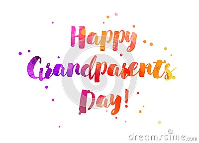 Happy grandparents day Vector Illustration