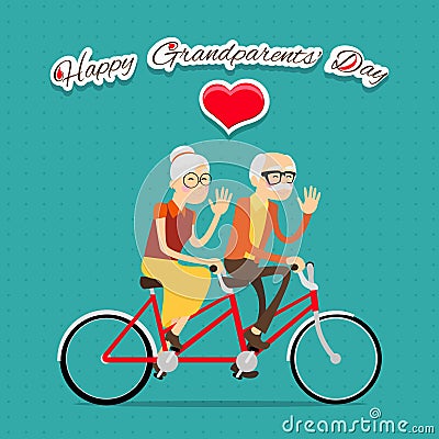 Happy grandparents day Vector Illustration