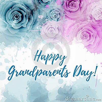 Happy Grandparents day card Vector Illustration