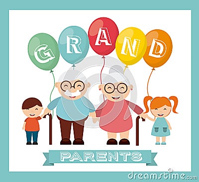 Happy grandparents day Vector Illustration