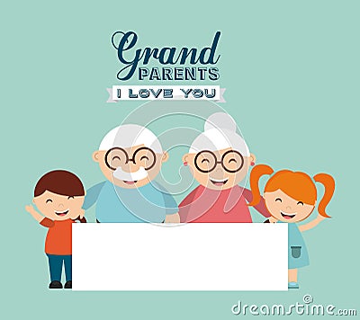 Happy grandparents day Vector Illustration