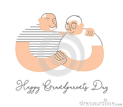 Happy grandparents day Vector Illustration