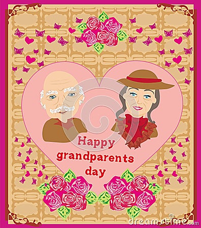 Happy grandparents day Vector Illustration
