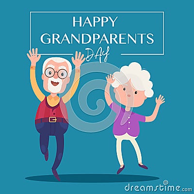 Happy grandparents day Vector Illustration