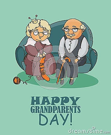 Happy grandparents day Vector Illustration