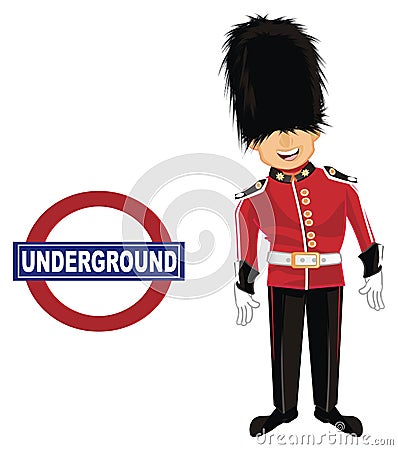 Guardsman with icon Editorial Stock Photo