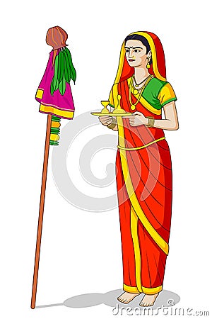 Happy Gudi Padwa Vector Illustration