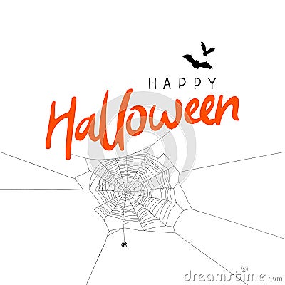 Happy Halloween. Calligraphy and lettering Vector Illustration