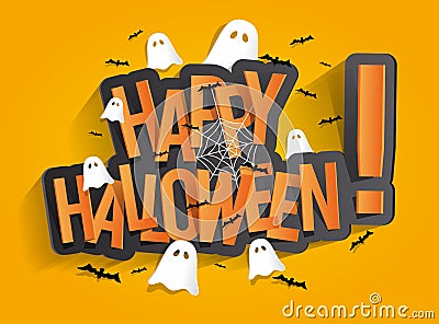 Happy Halloween Card Vector Illustration