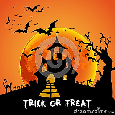 Happy Halloween Card Template, Mix of Various Spooky Creatures, Stock Photo