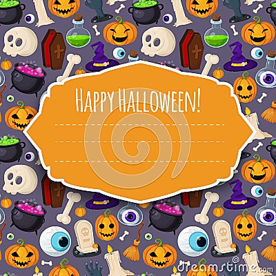 Happy Halloween cover for your design Vector Illustration