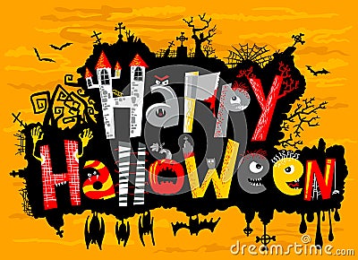 Happy Halloween Vector Illustration