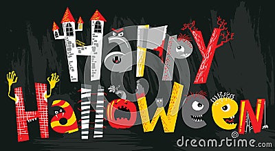 Happy Halloween Vector Illustration