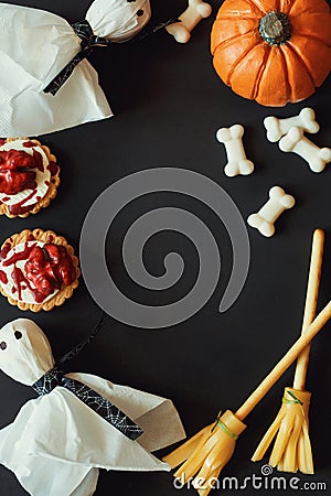 Happy Halloween frame. Stock Photo