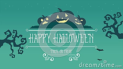 Happy Halloween on Purple Background Animation Stock Video - Video of