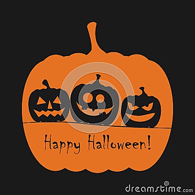 Happy halloween greeting card Vector Illustration