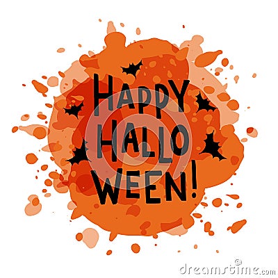 Happy Halloween - handdrawn typography lettering Cartoon Illustration