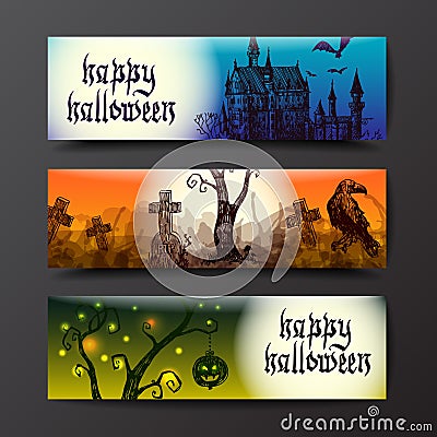 Happy halloween illustration Vector Illustration