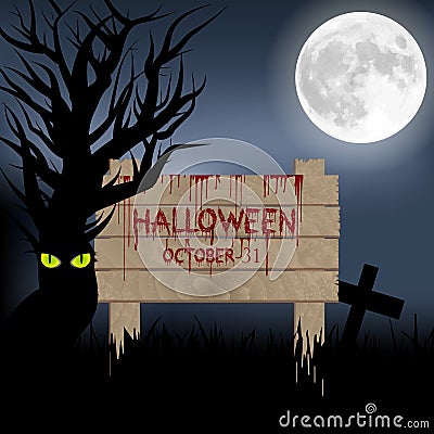 Happy Halloween,Invitation or advertising design. Stock Photo