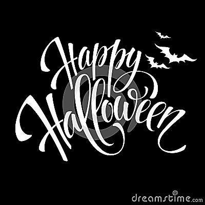 Happy Halloween message design background. Vector Vector Illustration