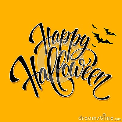 Happy Halloween message design background. Vector Vector Illustration
