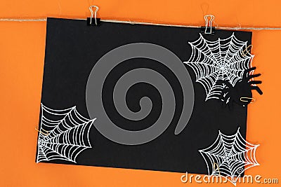 Happy Halloween party label, invitation Composition Stock Photo