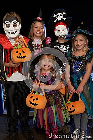 Happy Halloween party trick or treating Stock Photo