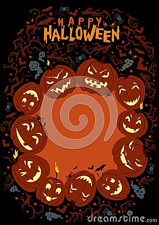 Happy Halloween Poster Vector Illustration