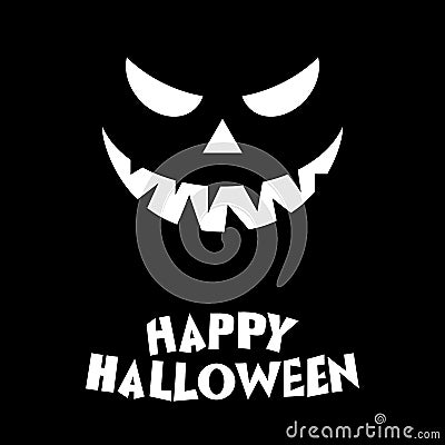 Happy halloween Pumkin illustration on black background Cartoon Illustration