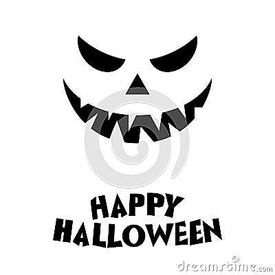 Happy halloween Pumkin illustration on white background Cartoon Illustration