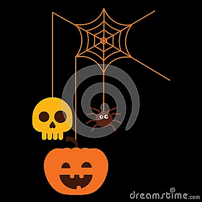 Happy Halloween spider web New image Stock Photo