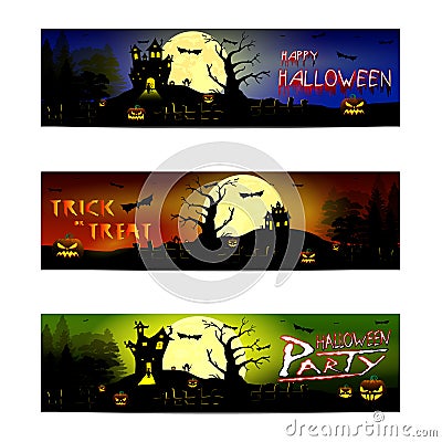 Happy Halloween trick or treat Vector Illustration