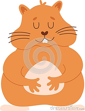 Happy Hamster Pet Vector Illustration