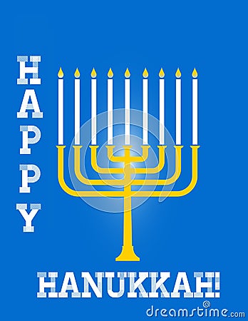 Happy Hanukkah Card Stock Photo