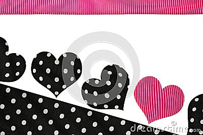 Happy Hearts Polka Dots Stock Photo