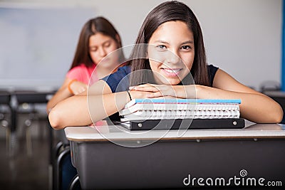 Happy high school student Stock Photo