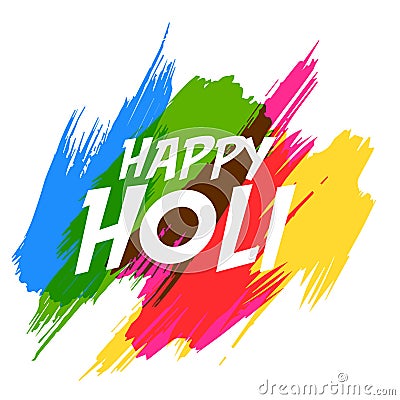 Happy holi abstract colorful background Vector Illustration