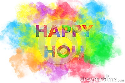 Happy Holi abstract colorful background Cartoon Illustration