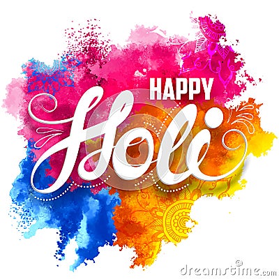 Happy Holi background Vector Illustration