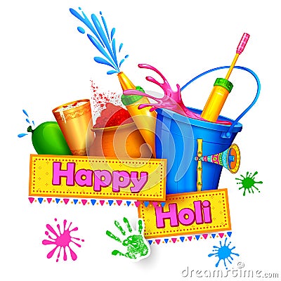 Happy Holi Background Vector Illustration