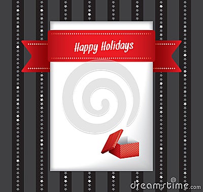 Happy Holidays greeting card Vector Illustration