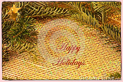 Happy Holidays Greeting Card Stock Photo