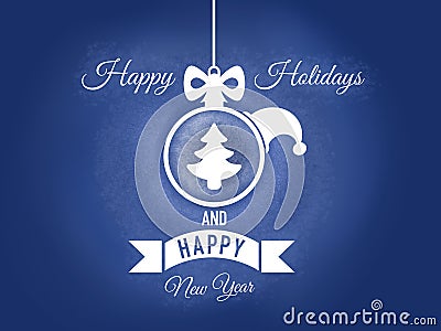 Happy Holidays and New Year for everyone , artistic style logo, super quality abstract business poster Stock Photo