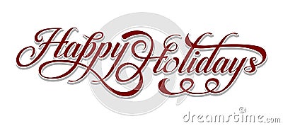 Happy Holidays text Vector Illustration