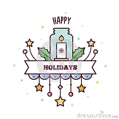 Happy Holidays. Vector illustration. Vector Illustration