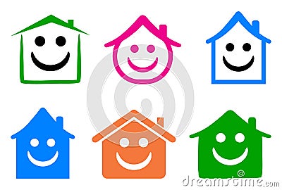 Happy home Vector Illustration