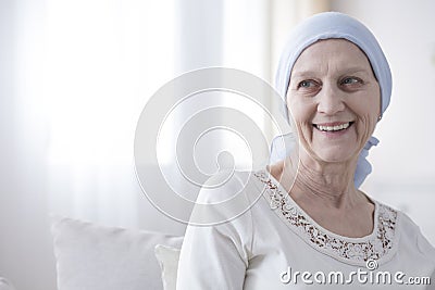 Happy and hopeful cancer patient Stock Photo