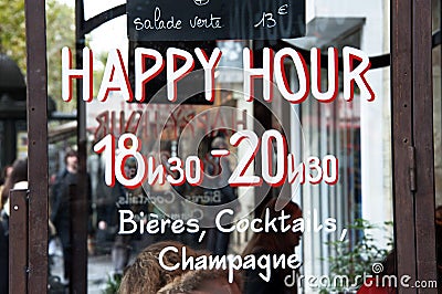 Happy hour bar Stock Photo