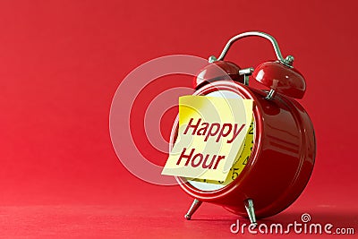 Happy hour with classic clock Stock Photo