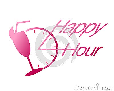 Happy hour drink at bar vector Vector Illustration
